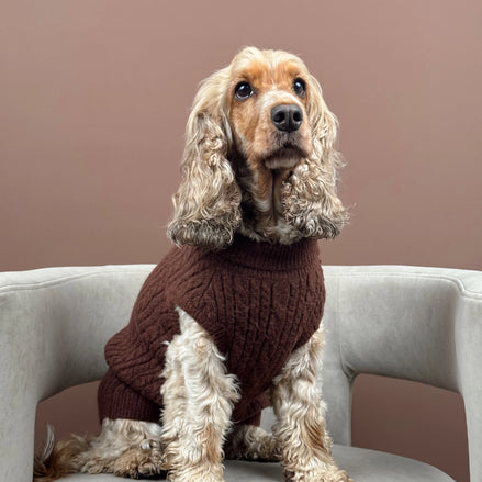 Cable Knit Jumper - Hot Coco