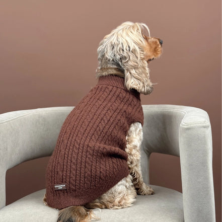 Cable Knit Jumper - Hot Coco