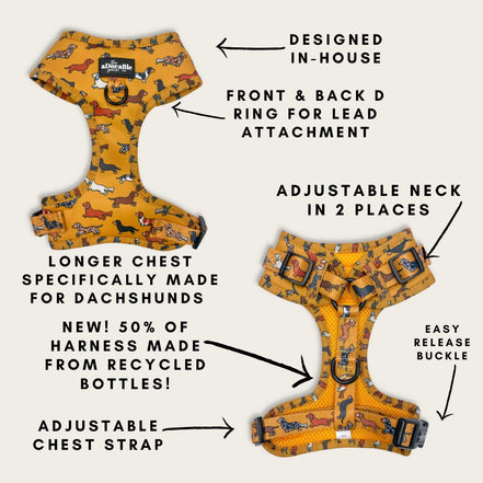 Adjustable Harness - Dashing Dachshunds
