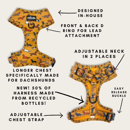 Adjustable Harness - Dashing Dachshunds
