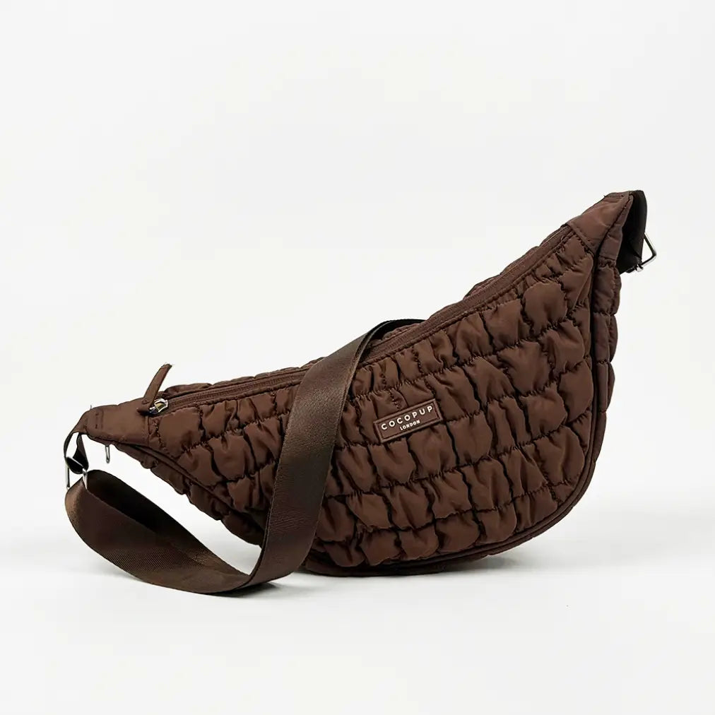Cocopup London Crossbody Crescent Dog Walking Bags - Espresso