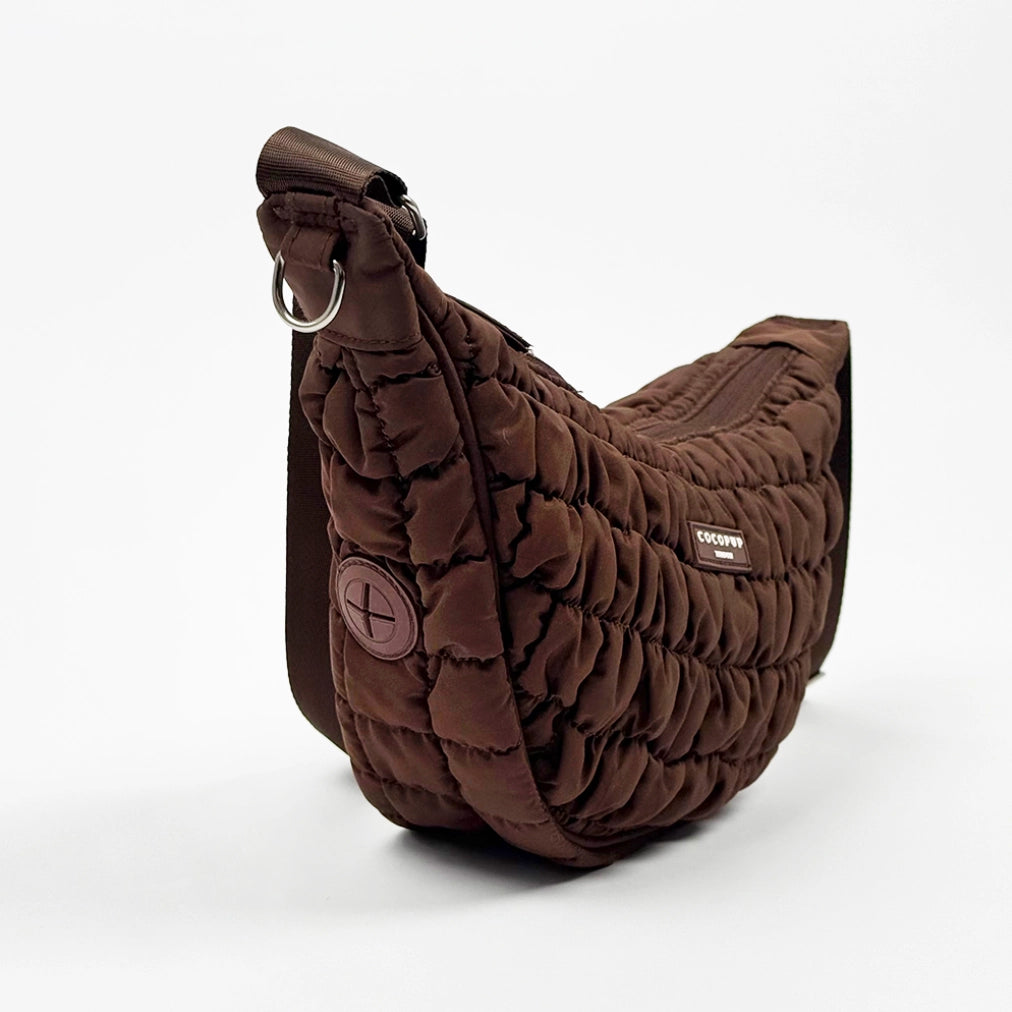Cocopup London Crossbody Crescent Dog Walking Bags - Espresso