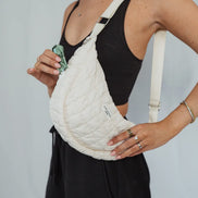Crossbody Crescent Dog Walking Bag - Cloud