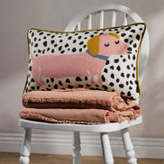 Woofers Sausage Dog Cushion Pink