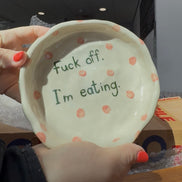 Handmade Funny Dog Pottery Bowls