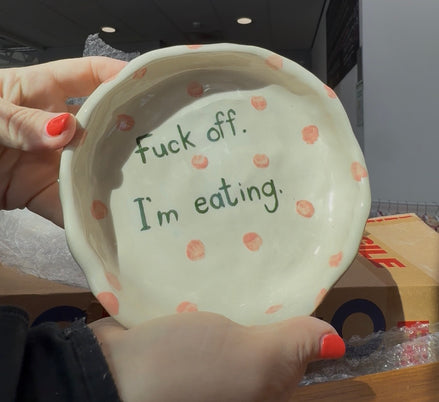 Handmade Funny Dog Pottery Bowls