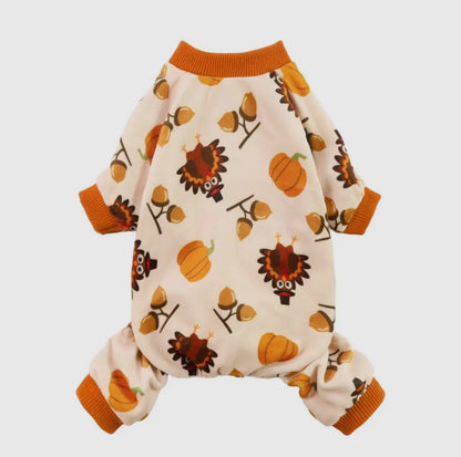 Thanksgiving Turkey Pumpkin Dog Pyjamas