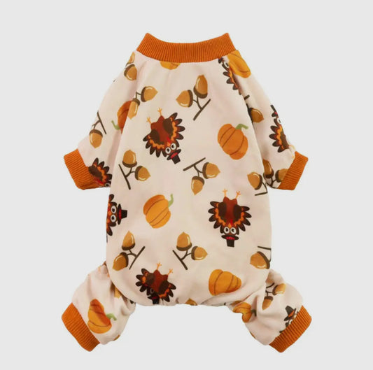 Thanksgiving Turkey Pumpkin Dog Pyjamas