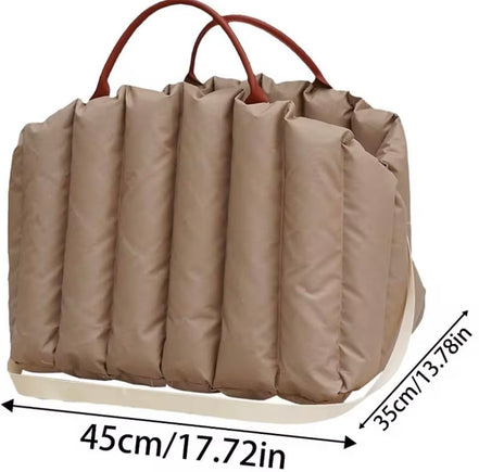 Padded dog car seat that converts into a travel bed and portable carrier for safe, stylish journeys