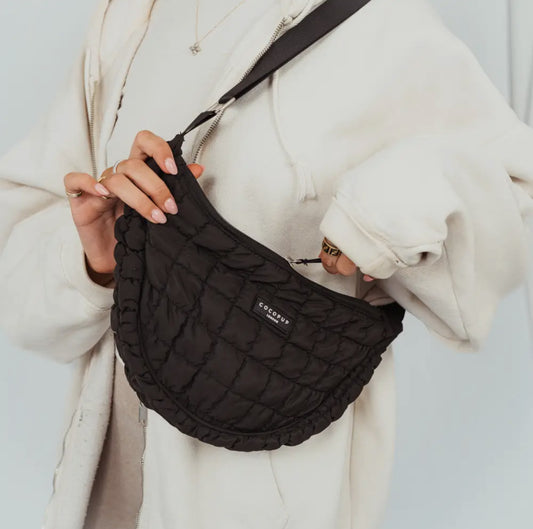 Crossbody Crescent Dog Walking Bag - Cloud