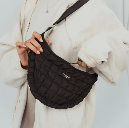 Crossbody Crescent Dog Walking Bag - Cloud