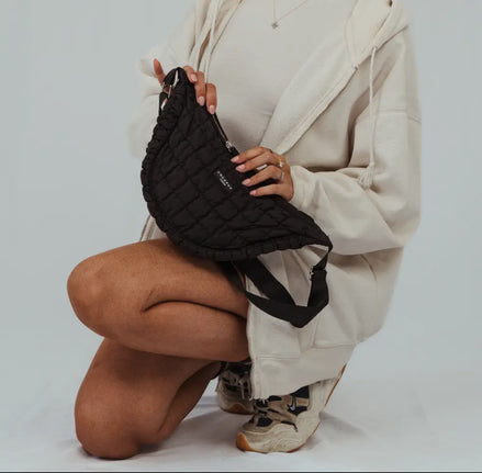 Crossbody Crescent Dog Walking Bag - Cloud