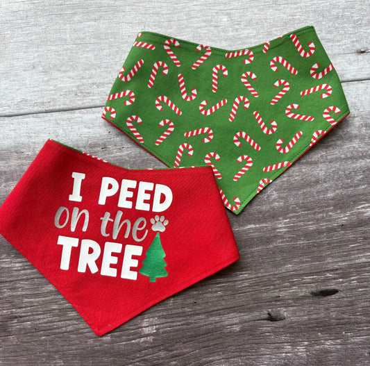 Christmas Bandana - I Peed On The Tree