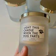 Light This Candle When the Dog Farts, lidded candle