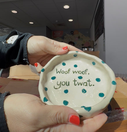 Handmade Funny Dog Pottery Bowls