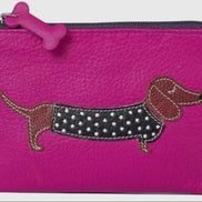 Best Friends Leather Sausage Dog Coin Purse