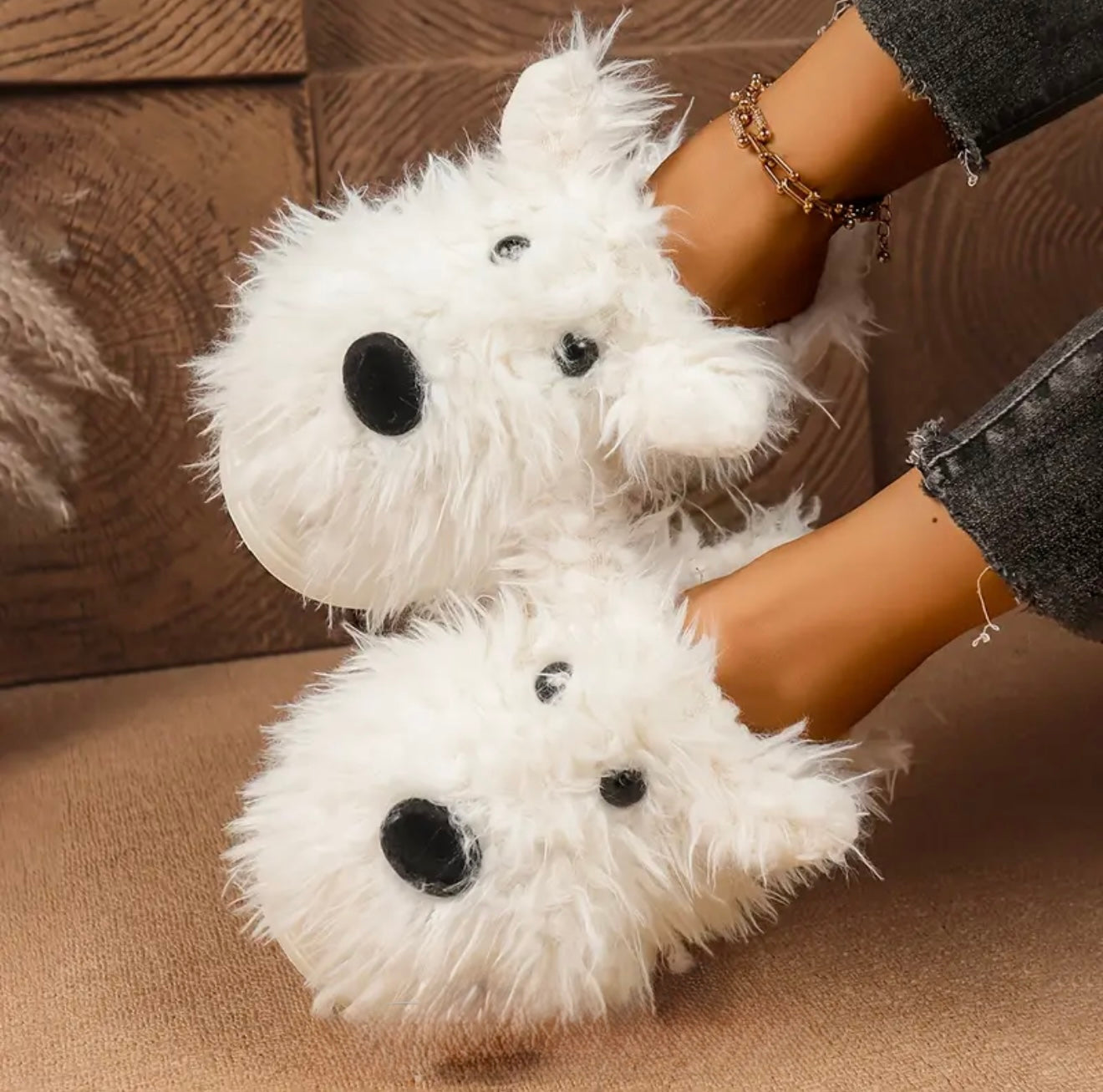 Fluffy Cosy Fleece Lined Slippers