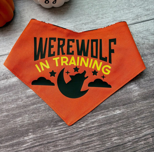Halloween Werewolf In Training Dog Bandana