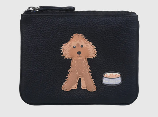 Bertie The Cockerpoo Leather Coin Purse