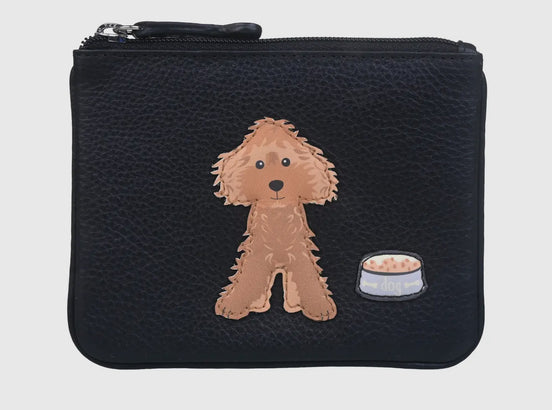 Bertie The Cockerpoo Leather Coin Purse