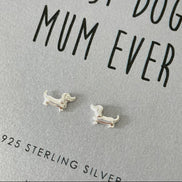 Best Dog Mum Ever Sterling Silver Earrings
