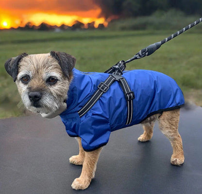 Verano - Lightweight Waterproof Dog Coat with Built in Harness