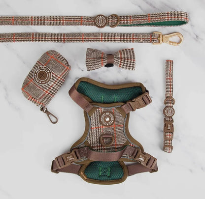 Trail & Glow - Dog Harness Bundle Set - Colour Drops - Heritage Plaid