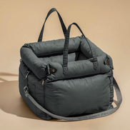 Luxury Multi-Use Dog Car Seat & Travel Bed – Portable Carrier, Home Bed & Fully Washable, Slate Grey