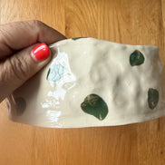 Large Handmade Funny Dog Pottery Bowls
