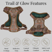Bailey & Coco Trail & Glow Tweed Dog Harness - Colour Drops - Heritage Plaid
