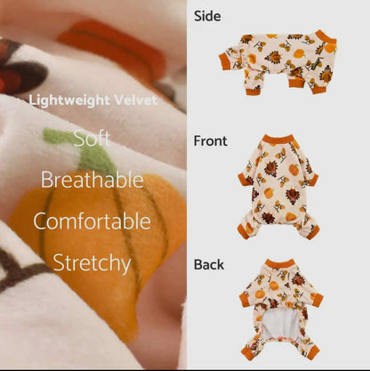 Thanksgiving Turkey Pumpkin Dog Pyjamas