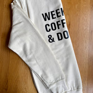 Slogan Jumper - Weekends. Coffee & Dogs.