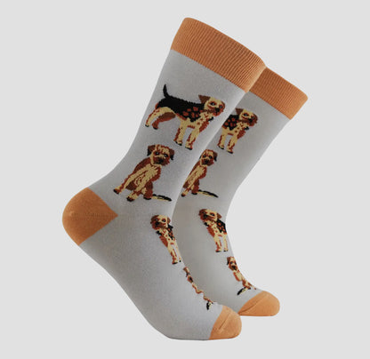 Border Terrier Socks - Borderline Obsessed