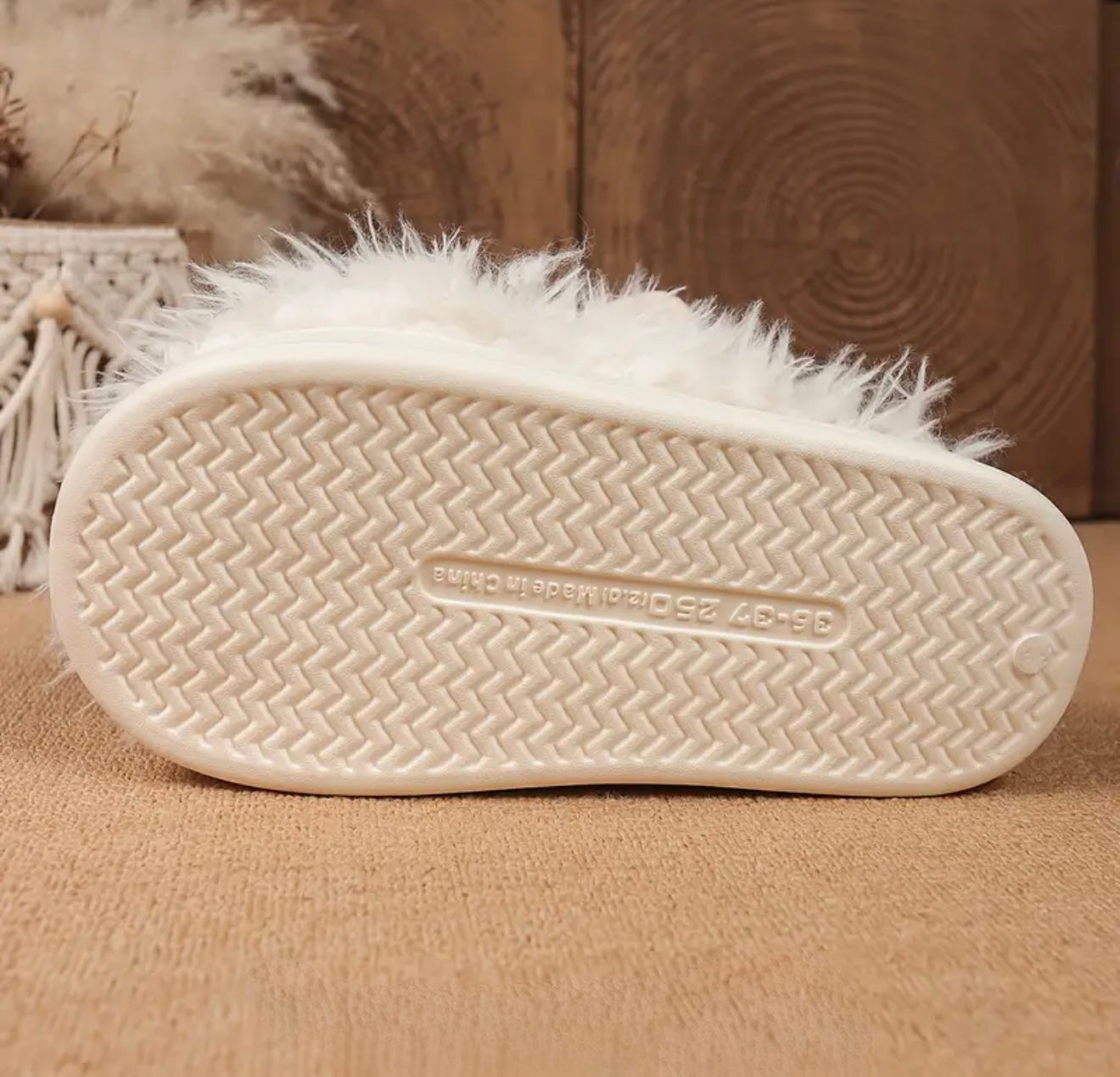 Fluffy Cosy Fleece Lined Slippers