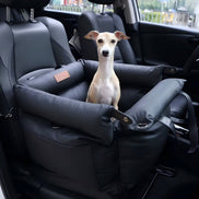 Luxury Multi-Use Dog Car Seat & Travel Bed – Portable Carrier, Home Bed & Fully Washable, Slate Grey