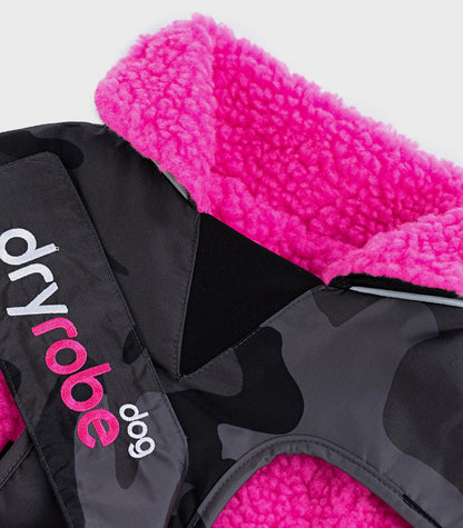 Dryrobe® Dog Grey Camo/Pink