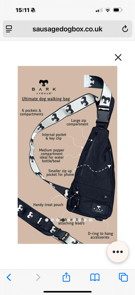 BARK AVENUE Hands-free Dog Walking Bag