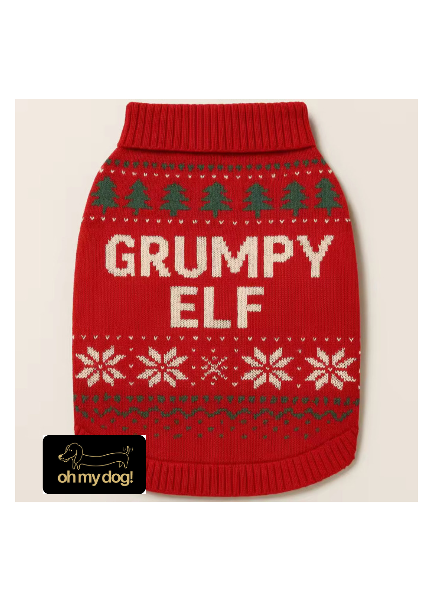 Festive ‘Grumpy Elf’ Dog Jumper