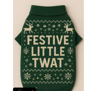 Festive ‘Little Twat’ Dog Jumper