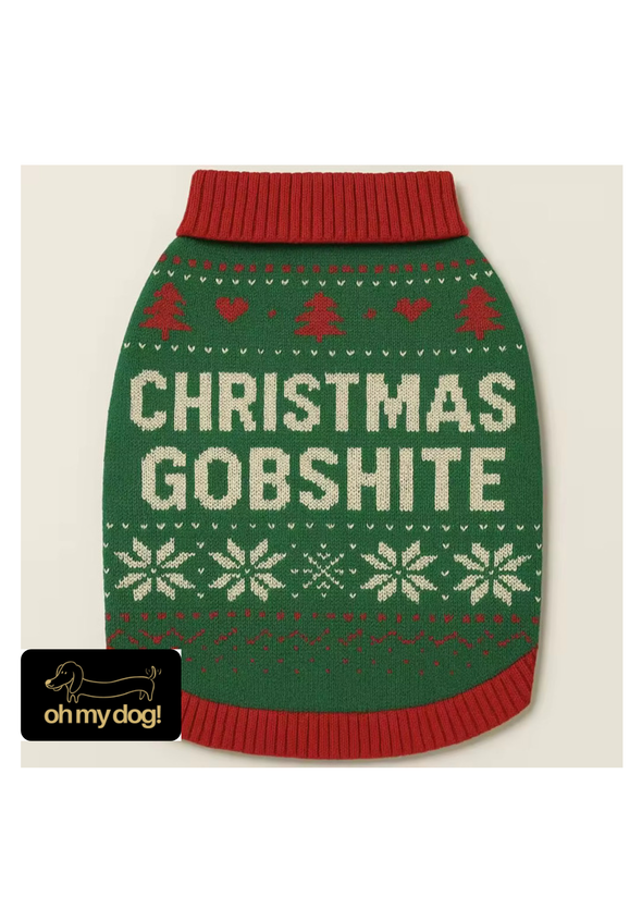 Festive ‘Christmas Gobshite’ Dog Jumper