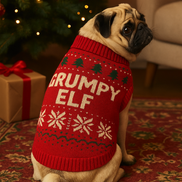 Festive ‘Grumpy Elf’ Dog Jumper
