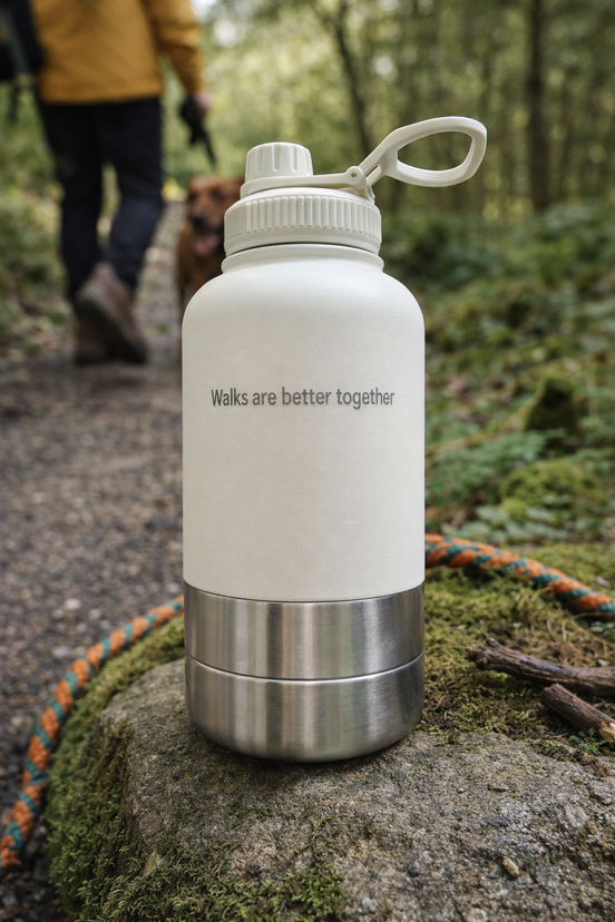 3-in-1 Dog Water Bottle ‘Walks are better together’