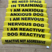 Reactive & Anxious Dog Warning Lead Sleeves – High Visibility Dog Lead Covers