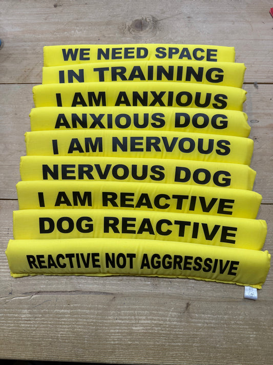 Reactive & Anxious Dog Warning Lead Sleeves – High Visibility Dog Lead Covers