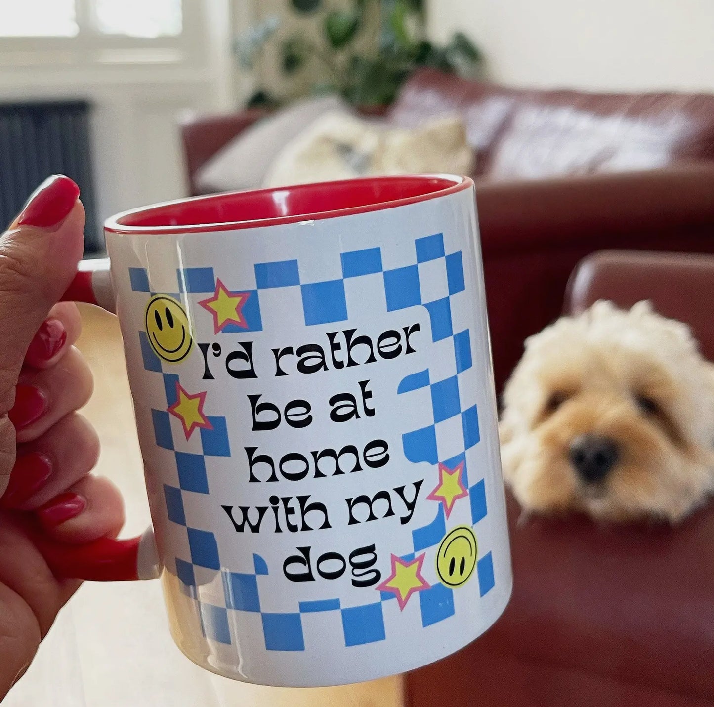 I'd Rather Be At Home with My Dog Ceramic Mug