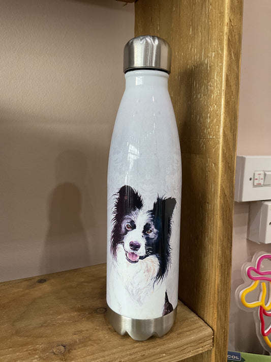 Howard, Border Collie, Insulated Water Bottle, Keeps Your Drink Hot or Cold