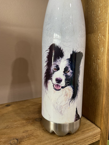 Howard, Border Collie, Insulated Water Bottle, Keeps Your Drink Hot or Cold