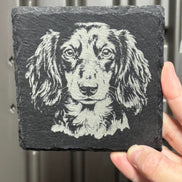 Dog Breed Engraved Slave Coaster - Laser Engraved Dog Lover Gift