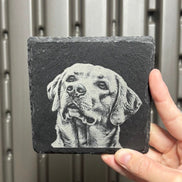 Dog Breed Engraved Slave Coaster - Laser Engraved Dog Lover Gift
