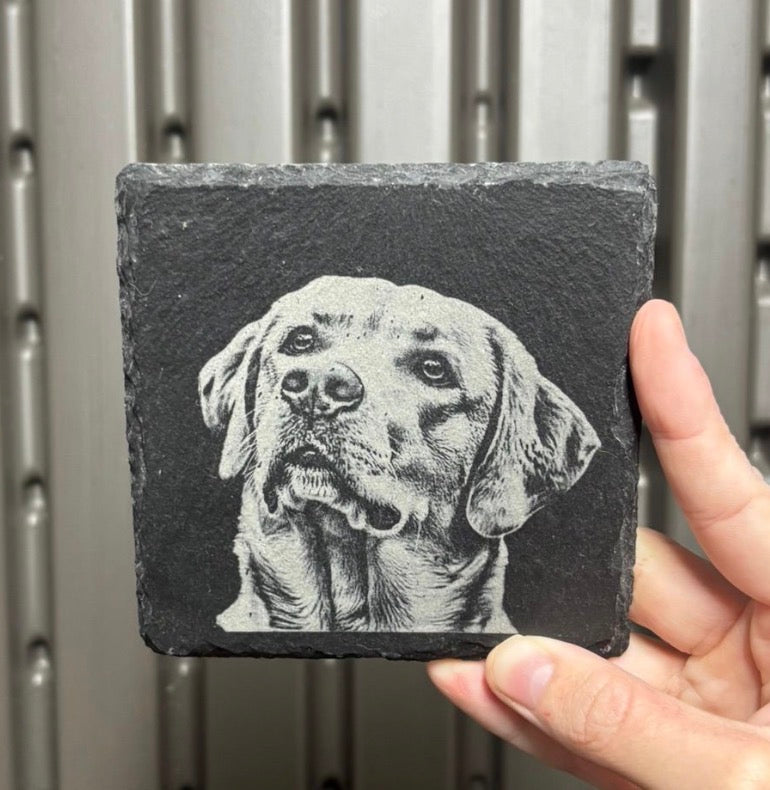 Dog Breed Engraved Slave Coaster - Laser Engraved Dog Lover Gift